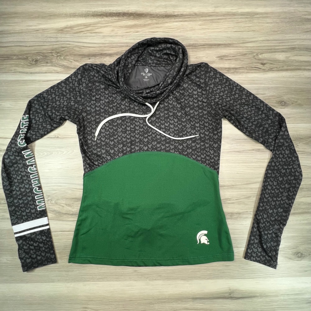 Colosseum Michigan State Spartans Cowl Neck Long Sleeve Athletic Shirt Women's M
